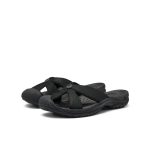 Women's Bali Leather Slide Sandal | Black/Black