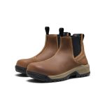 Men's Evanston Chelsea Waterproof Work Boot (Carbon Toe)  |  Bison/Black