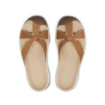 Women's Bali Leather Slide Sandal  |  Chipmunk/Birch