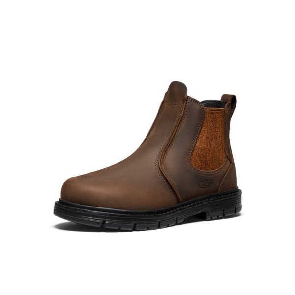 Women's San Jose Chelsea 90° Heel Boot (Aluminum Toe)  |  Cascade Brown/Black