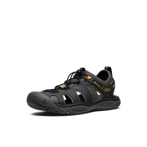 Men's SOLR Sandal | Black/Gold