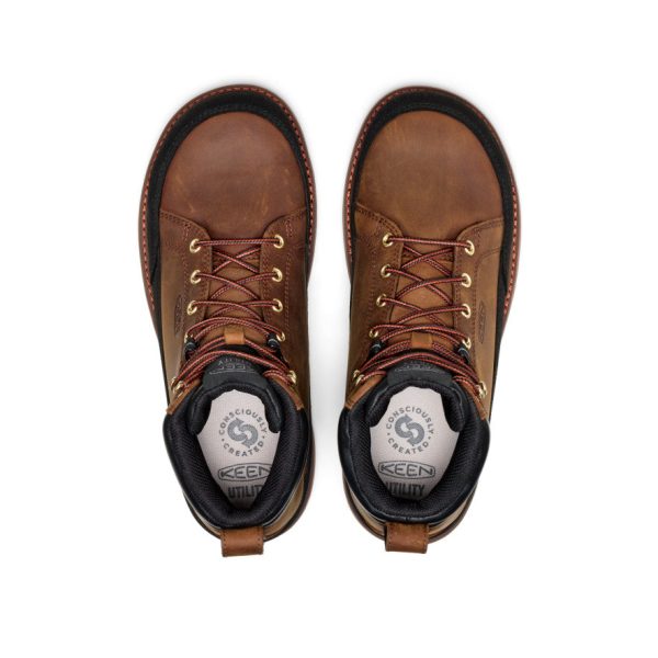 Men's Liberty Racer 6 Waterproof Work Boot (Carbon Toe)  |  Bison/Black
