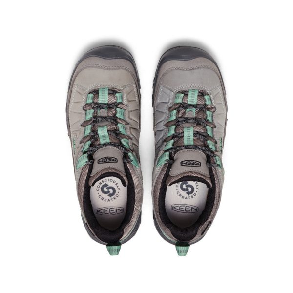 Women's Targhee IV Wide Waterproof Hiking Shoe  |  Alloy/Granite Green