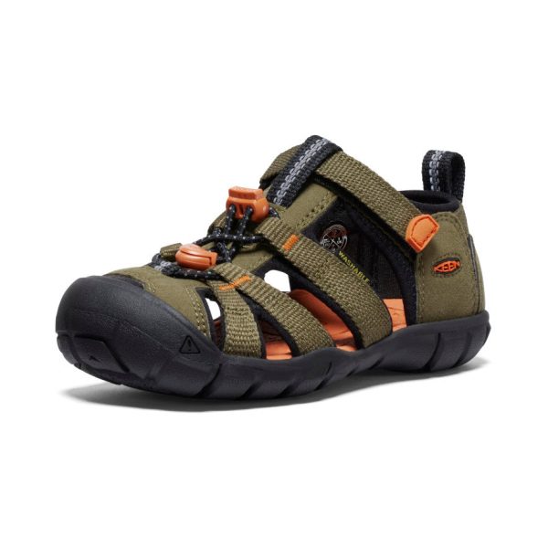 Little Kids' Seacamp II CNX | Dark Olive/Gold Flame