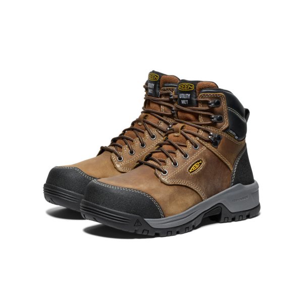 Women's Evanston 6 Waterproof Boot INT MET (Carbon Toe)  |  Bison/Black