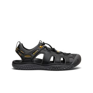 Men's SOLR Sandal  |  Black/Gold