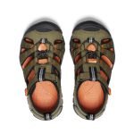Little Kids' Seacamp II CNX | Dark Olive/Gold Flame