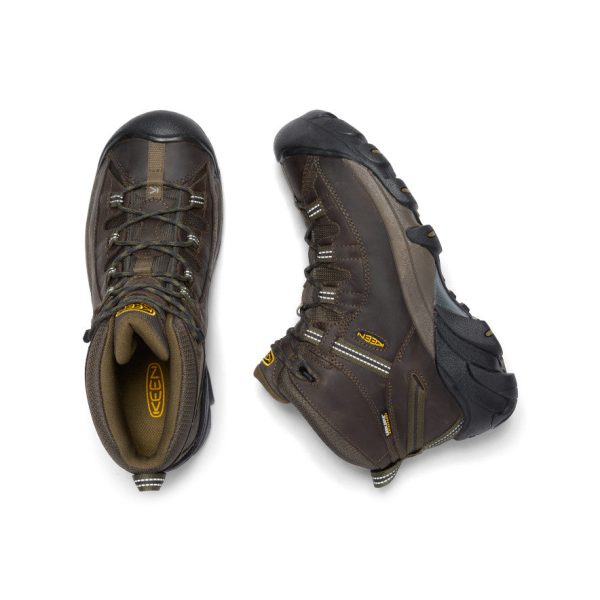 Men's Targhee II Waterproof Mid Wide | Canteen/Dark Olive